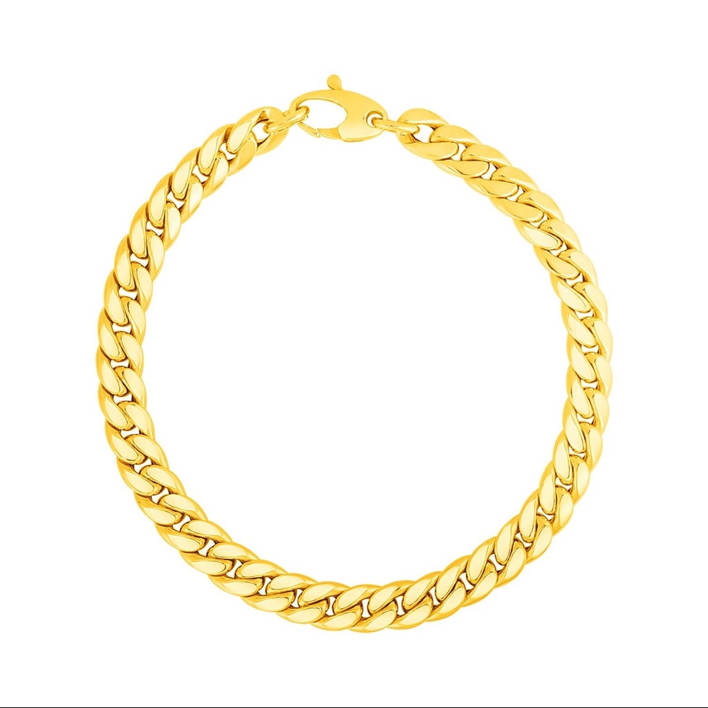 14k Yellow Gold Cuban Link Bracelet